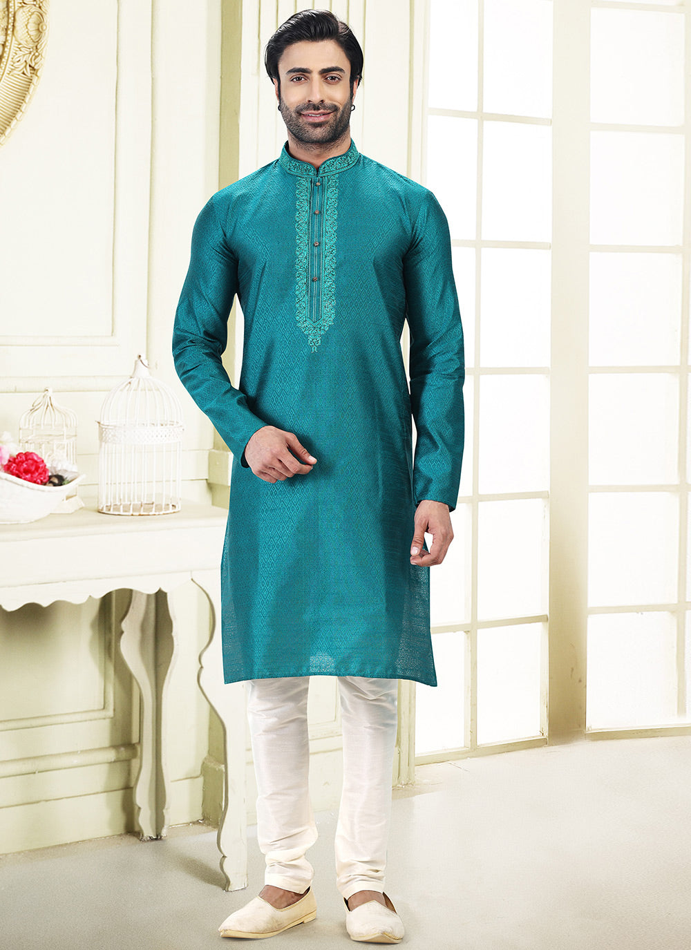 Kurta pajama for reception hot sale