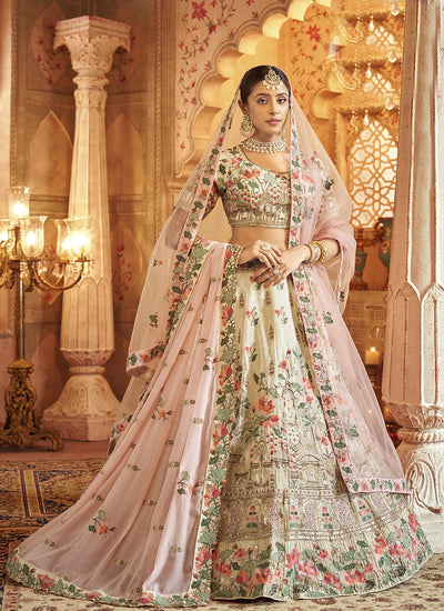 Women Oracle Semi-Stitched Wedding Wear Green Bollywood Lehenga Choli at Rs  5195 in Surat