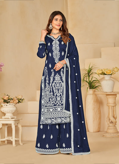 Black Salwar Pant Suit In Georgette Embroidery Work SFF76936 – Siya Fashions